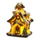 thumbnail image 1 of Casas de pueblo navideñas de invierno, adorno de resina en miniatura con iluminación LED, decoración de mesa de pueblo para fiestas navideñas, 3,54 x 3,15 x 4,72 pulgadas, 1 of 5