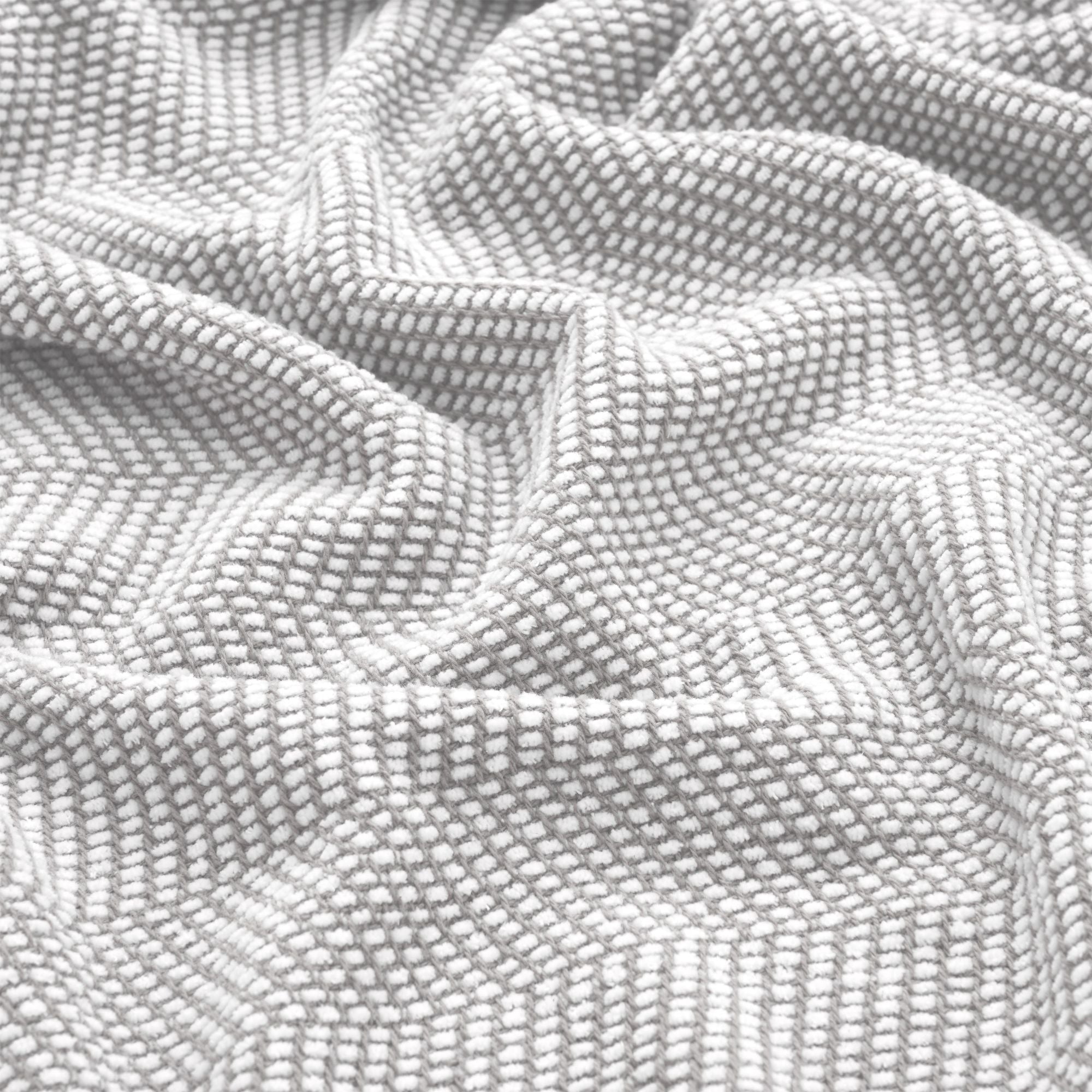 Superior Chrisney Chevron Cotton Blanket, Full/Queen, Grey