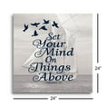 thumbnail image 3 of Set Mind Things Above Misty Grey Ship 24 x 24 Glass Wall Hanging Sign, 3 of 4