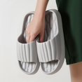 thumbnail image 6 of Yungyresw Slip On Slippers For Women Men Soft Lightweight Indoor Outdoor Casual Footwear Thick Sole Comfortable House Slippers Gray 42, 6 of 6