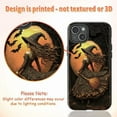 thumbnail image 2 of Enchanted Halloween Witch iPhone Case, Vintage Gothic Witch with Broom and Bats Under Full Moon, Spooky Fall Aesthetic, Compatible with iPhone 16 15 14 13 12 11 Pro Max, 2 of 6