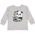 thumbnail image 3 of Inktastic My Oma Loves Me Cute Panda Boys or Girls Long Sleeve Toddler T-Shirt, 3 of 5