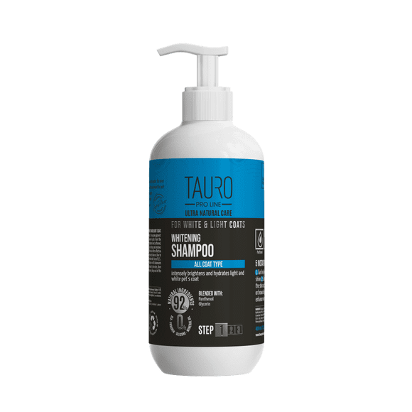 TAURO PRO LINE Ultra Natural Care Champú Blanqueador para Pelajes Blancos y Claros 400 ml