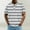 Gray, variant on Men's Classic Fit Striped T-shirt Casual Button Lapel Golf Shirts Loose Color Block Polo Blouse