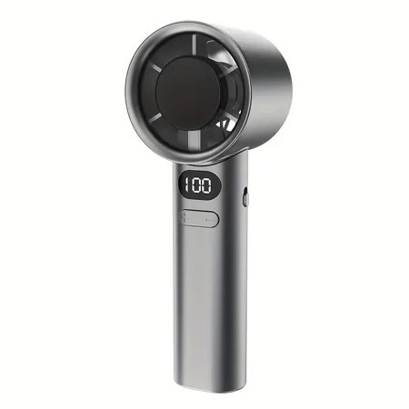 

Portable mini handheld fan LCD digital display small air cannon small USB rechargeable desktop fan silent mini portable stepless speed handheld fan suitable for travel outdoor home office