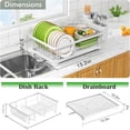 thumbnail image 5 of Space-Saving Kitchen Dish Drying Rack, Rust-Proof Compact Dish Drainer Organizer with Utensil Holder, Small Black Dish Rack for Countertop, Essential for RV & Small Kitchens, 5 of 10