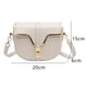 thumbnail image 2 of Bolso de hombro para mujer, estilo retro, con broche, tipo bandolera, con correa de piel extraíble, color blanco:;:;, 2 of 5