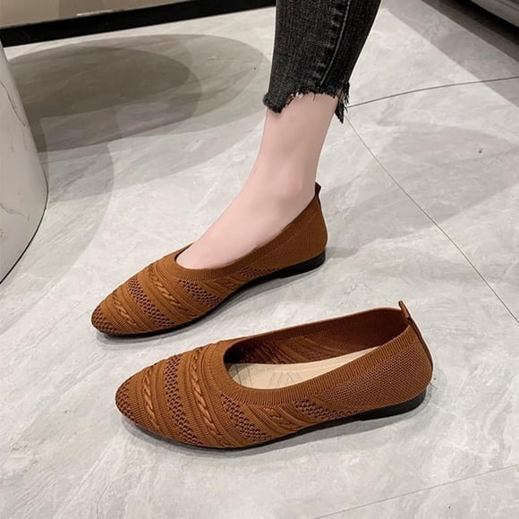 LSLJS Fashion Women Ventilate Casual Round Head Comfy Casual Shoes, Flats Shoes