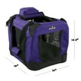 thumbnail image 2 of PETMAKER Portable Soft Sided Pet Crate-16x12 inches-PURPLE, 2 of 7