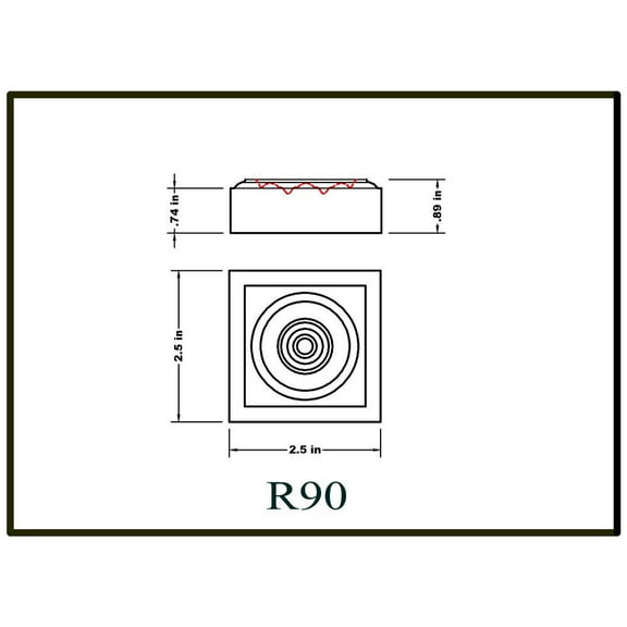 1PC House of Fara Pine Rosette