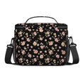 thumbnail image 3 of Lunch Box Pioneer Flower Floral Print Pattern Insulated Lunch Bag for Women Men,Medium Leakproof Lunchbox Cooler Bag Adjustable Strap,10 X 6.7 X 8 Inches, 3 of 6