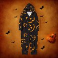 thumbnail image 2 of Fgnfyis Halloween Family Pajamas Print Hooded Zipper One Piece Jumpsuit Loungewear Sleepwear, 2 of 4