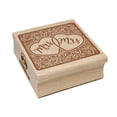 thumbnail image 1 of Mrs & Mrs Intertwined Hearts With Flower Background Wedding Square Rubber Stamp Stamping Scrapbooking Crafting - Small 1.25in, 1 of 7