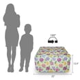 thumbnail image 3 of Dahlia Flower Rectangle Pouf, Vibrant Victorian Renaissance Medieval Motifs Retro Ombre Insprired Floret, Under Desk Foot Stool for Living Room Office Ottoman with Cover, 25", Multicolor, by Ambesonne, 3 of 4