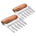thumbnail image 3 of Meat Claw Puller with food grade stainless steel blade and wooden handle for separating meat, bear claws, 2pcs/pack, 3 of 4
