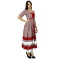thumbnail image 3 of Bimba Womens Drawstring Waist Anarkali kurta Printed Kurti Designer Blouse, 3 of 7