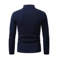 thumbnail image 3 of JTieacloth Knitted Cardigan Sweaters Mens Fashion Keep Warm Ribbed Pullover Knit Sweater Tops(Blue), 3 of 5
