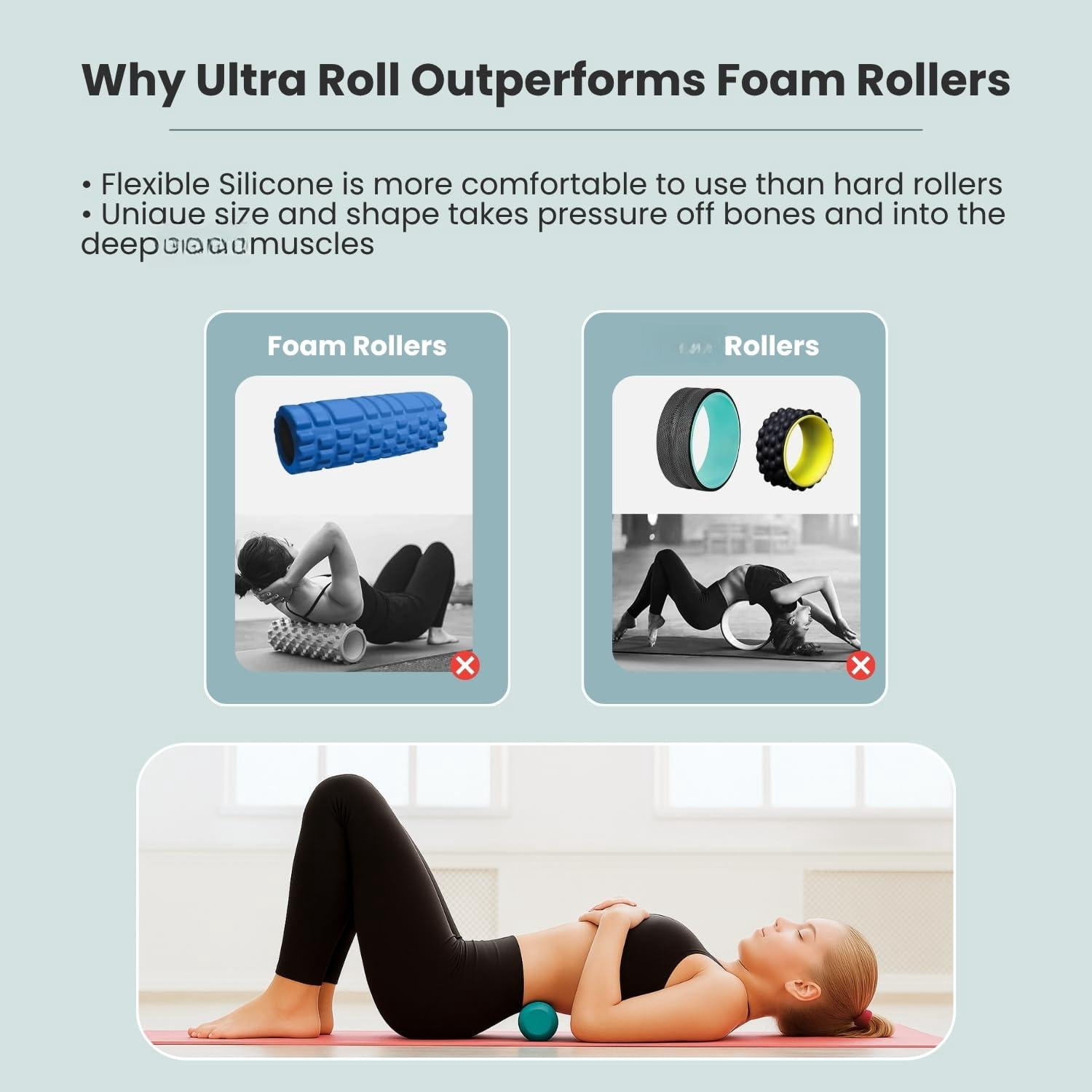 Foam Roller For  Upgraded To Flexible Silicone Ultra Roll Takes Off The And Into Deep Softer Than Hard Rollers But Delivers Deeper