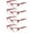 4 Pairs of Red, variant on 4 Pairs of Fashionable Bling Diamond Cat Eye Presbyopic Glasses For Women Readers Ladies Trendy Reading Glasses Eyeglasses Frame