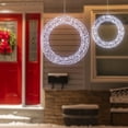 thumbnail image 3 of Northlight LED Lighted Hanging Christmas Wreath Decorations - 18" - Set of 2 - Cool White Lights, 3 of 7