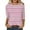 Pink, variant on Awdenio Womens Spring Shirts Ladies Fashion Printed T-shirt Mid-length 3/4 Sleeves Blouse Round Neck Casual Tops