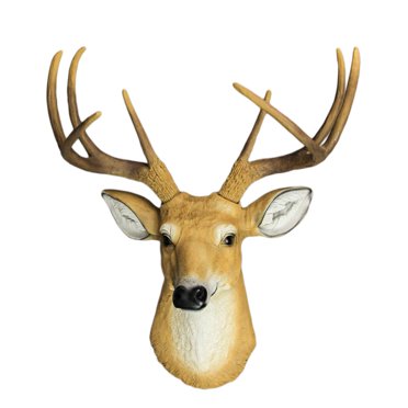 Pine Ridge Large White Deer Bust Gold Antlers - Unique Animal-friendly ...