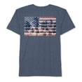 thumbnail image 1 of Hybrid Mens American Flag Graphic T-Shirt, Blue, Large, 1 of 1