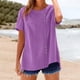 thumbnail image 2 of Camiseta blanca para mujer,Blusa de algodón para mujer, jersey de manga corta con cuello en V, top informal con botones en el bajo, ideal para el hogar y el uso diario, sopatenor, 2 of 9
