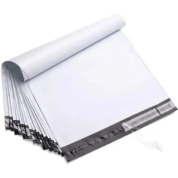 VS GOODS Waterproof Poly Self Seal Mailers Bags, 19" x 24", White, 50 Pack