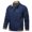 Dark Blue-A, variant on Mens Jackets Solid Color Long Sleeve Jacket Zipper Stand-up Collar Leisure Sport Jackets Coats with Pocket Khaki L