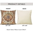 thumbnail image 3 of 2Pcs Ethnic Pattern Boho Pillow Cover 18x18 Inch Southwest Farmhouse Pillow Cover Home Decor Cotton Linen Throw Pillow Case Cushion Cover for Sofa Couch, 3 of 6