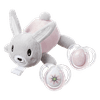 Paci-Snuggie Stuffed Animal with Two Pacifiers, 0-6 months - Bunny