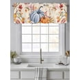 thumbnail image 2 of Hello Fall Valances for Windows Thanksgiving Pumpkin Flower Leaves Retro Texture Kitchen Valance Curtain Rod Pocket Small Curtains for Cafe Bathroom Laundry Basement 42" x 12", 2 of 8