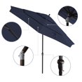 thumbnail image 2 of California Umbrella  11' Round Aluminum Crank Open Auto Tlit Patio Umbrella, Bronze Finish, Double Wind Vent. Navy Blue, 2 of 5