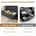 thumbnail image 5 of 7 Dresser for Bedroom, 55" Wide Dresser, Freestanding Horizontal Drawer with Storage, Wooden Closet Chest Storage for Living Room, Hallway, Entryway, Black, 5 of 7