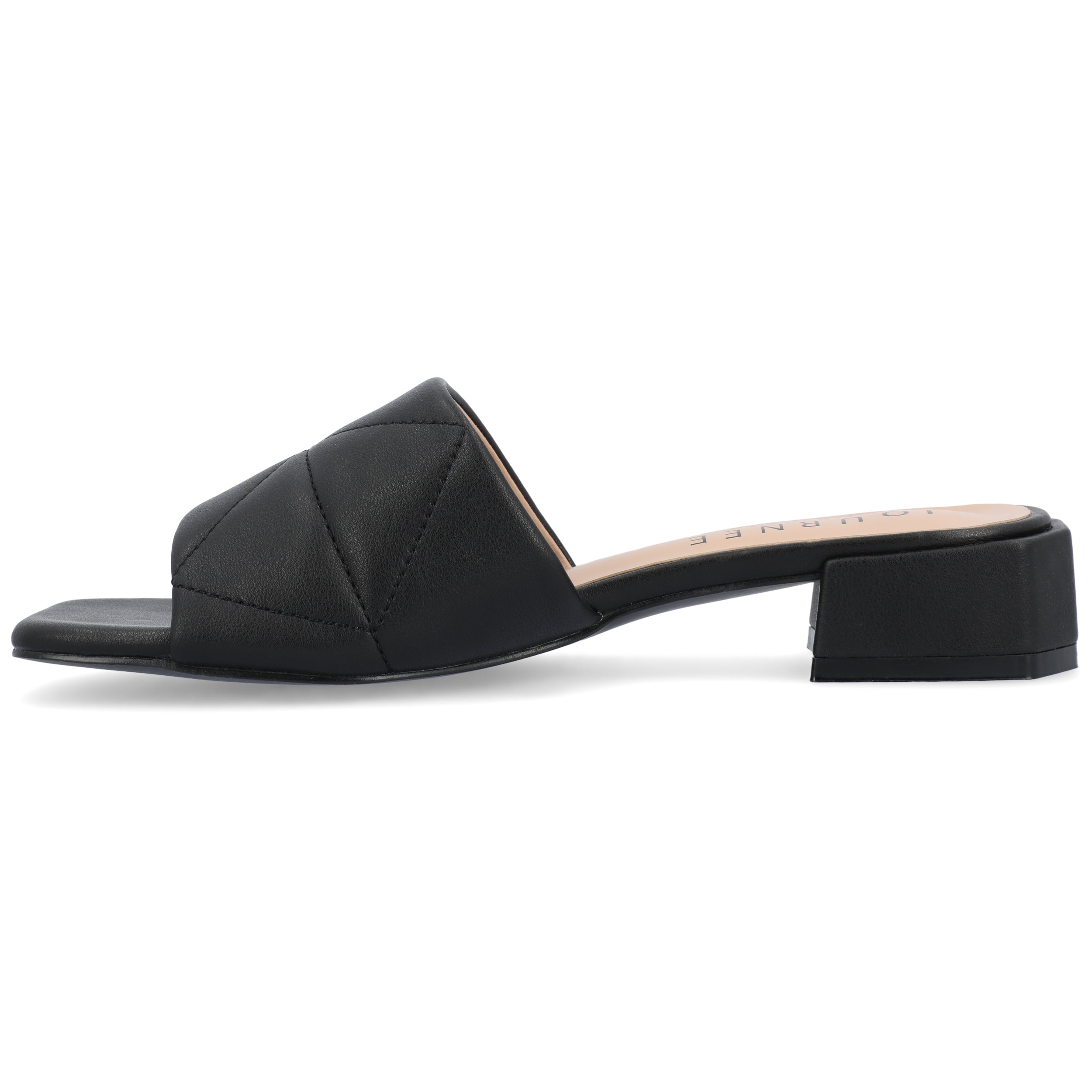 Journee Womens Elidia Slip On Block Flat Sandals
