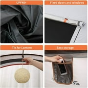 EchoSmile 4-Person White and Brown Pop Up Camping Tent