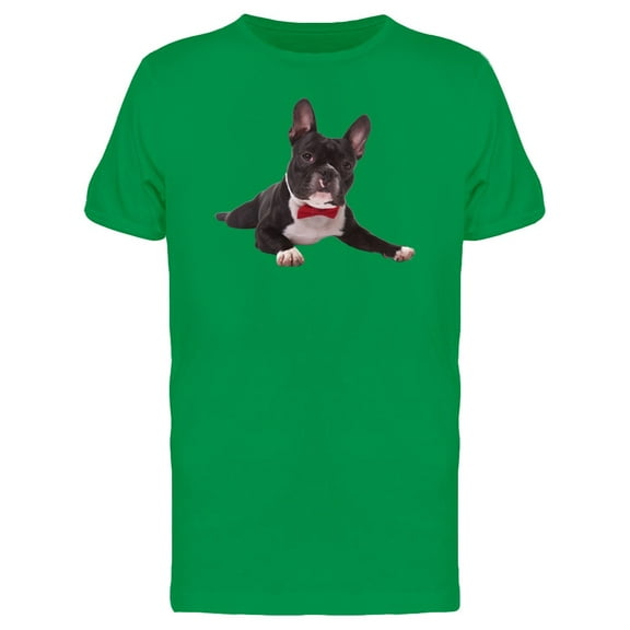 French Bulldog Puppy With Bow Tee Men's -Image by Shutterstock