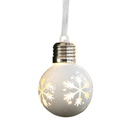 

Christmas Bulb Ornaments with Led Xmas Tree Hanging Pendants Clear Elk snowflake Light Bulb New Year Navidad Home Decorations A1