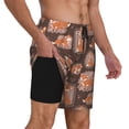 thumbnail image 2 of Kdxio Beautiful Fox Print Mens Swim Shorts with Mesh Lining, Breathable and Quick-Drying, Adjustable Waist, Privacy Pocket-X-Large, 2 of 6
