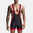 thumbnail image 3 of Mens Rompers for Adults Men's Sleeveless Athletic Supporters Wrestling Singlets Sports Bodysuit Jumpsuits Adult Onesies for Men Black L, 3 of 5