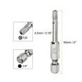 thumbnail image 2 of Uxcell T20 Security Torx Bit 1/4" Hex Shank 2" S2 Steel Magnetic Tamper Resistant Star Bits Torx Head with Hole, 2 of 6