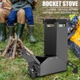 thumbnail image 4 of Stainless Steel Camping Stove, Portable Foldable Wood Burning Stove with Chimney Effect for Efficient Cooking, Compact & Lightweight Design for Backpacking, Hiking, and Outdoor Picnic, 4 of 8