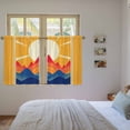 thumbnail image 4 of Sunlight Kitchen Curtains, Yellow Orange Blue Modern Geometric Abstract Art Light Filtering Window Curtain Panels, 2Pcs Rod Pocket Window Treatments Set for RV Dining Room Study Room 42x54 Inches, 4 of 9