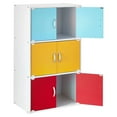 thumbnail image 3 of Hodedah 6 Door Enclosed Multipurpose Home/Office Storage Cabinet, Rainbow, 3 of 7