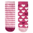 thumbnail image 4 of MeMoi Hearts 2-Pair Fuzzy Socks | Knee Highs By MeMoi One Size / Carmine Rose, 4 of 6