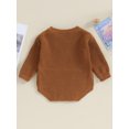 thumbnail image 4 of Faithtur Bébé Tricot Combinaison Lettre Brodé Manches Longues Col Rond Robe d'Hiver d'Automne, 4 of 9