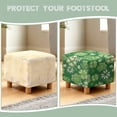 thumbnail image 6 of SCRAWLGOD St. Patrick's Day Shamrock Print Beige Green Square Ottoman Cover, Stretch Square Ottoman Covers Slipcover, Cover for Storage Stool, Footstool Protection for Living Room, 6 of 7