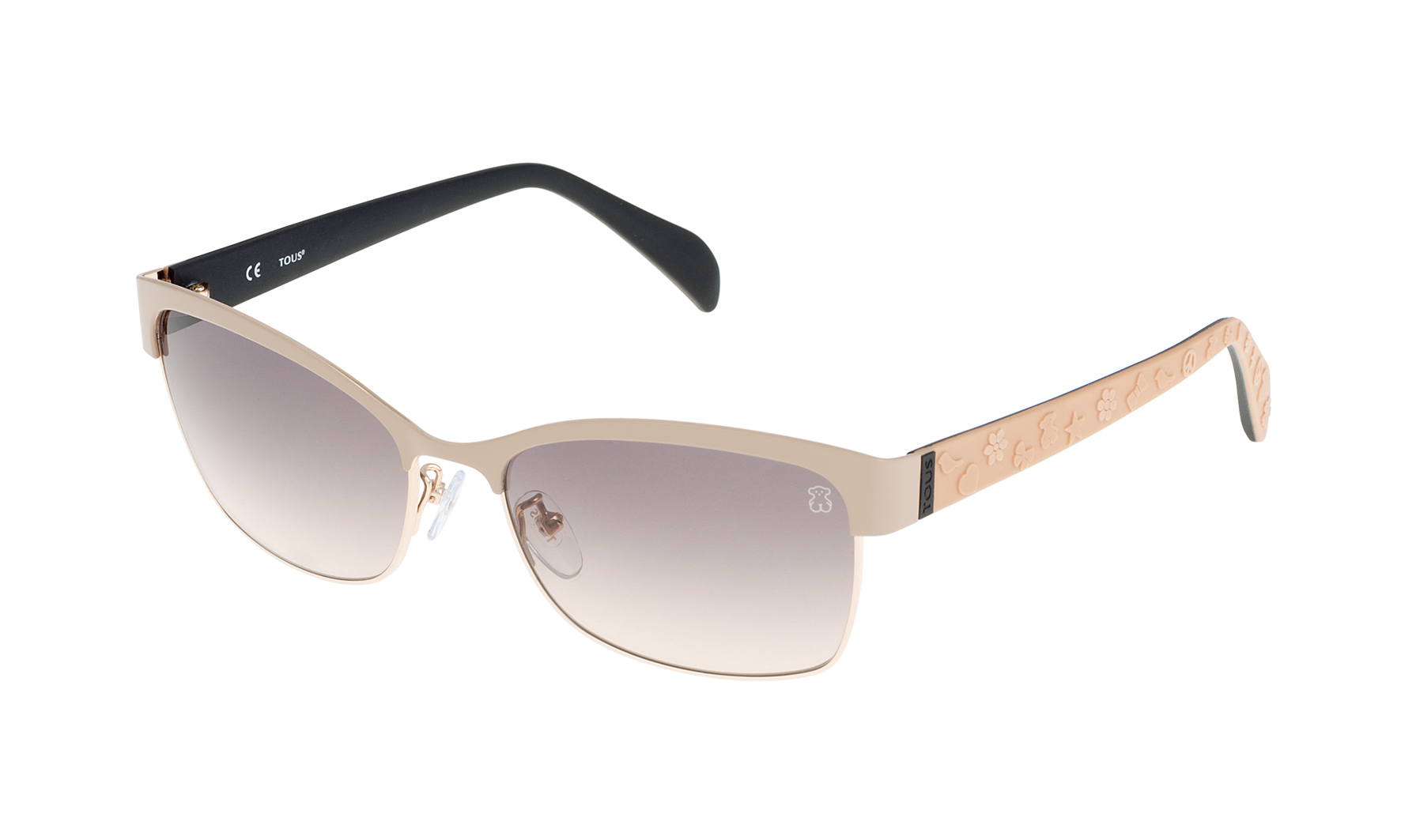 Tous SUNGLASSES POLARIZED FASHION SUN GLASSES TOUS SHINY ROSE GOLD