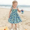 thumbnail image 2 of MIASHUI Robe Fleurie pour Tout-Petites Filles, Robe Trapèze à Smocks, Robe d'Été de Plage pour Filles, Vert Menthe, 18-24 Mois, 2 of 3